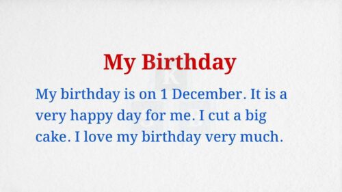 My Birthday Paragraph