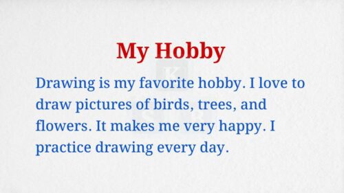 My Hobby Paragraph