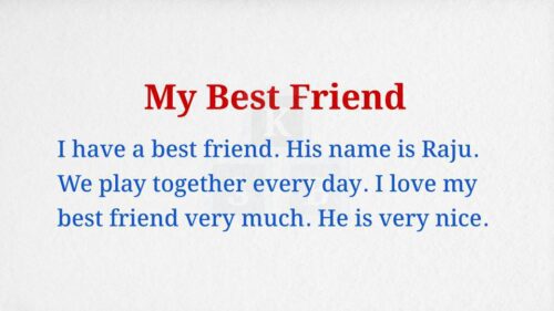 My Best Friend Paragraph