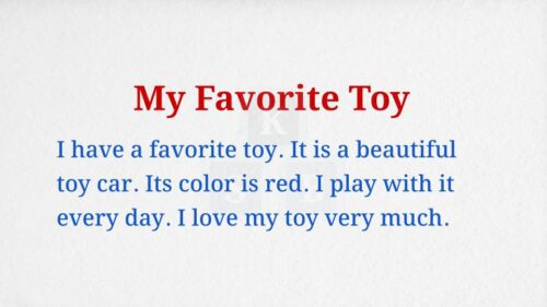 My Favorite Toy Paragraph