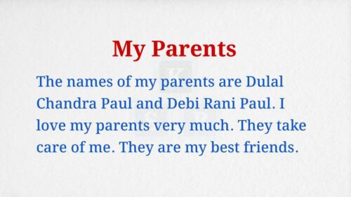 My Parents Paragraph