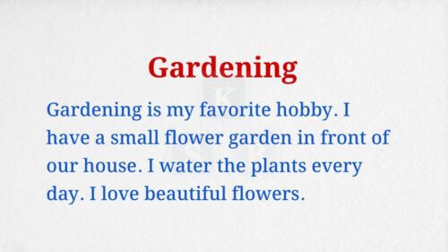 Gardening Paragraph