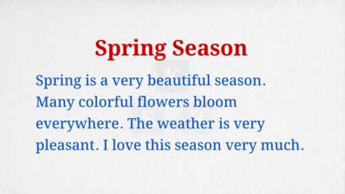 Spring Season Paragraph