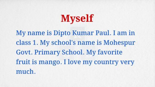 Myself Paragraph