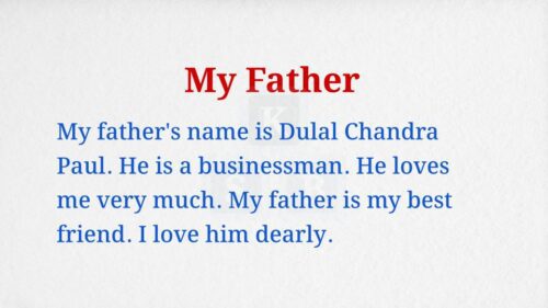 My Father Paragraph