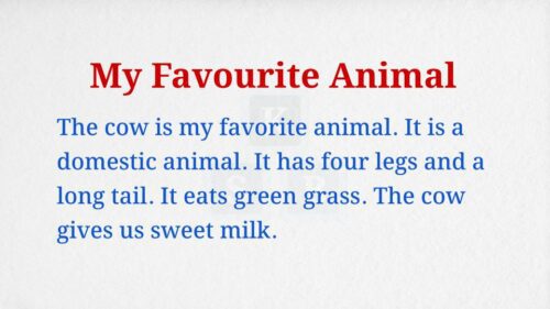 My Favourite Animal Paragraph